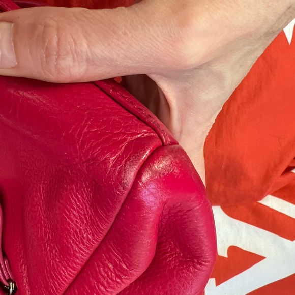 Pre-loved Kate Spade Pink Rectangle Leather Bag with Bow - Picture 5 of 14